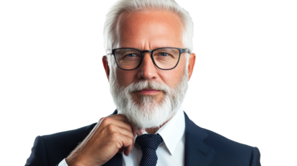 Professional businessman portrait in studio corporate environment with confident expression