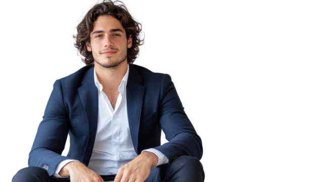 Professional studio portrait of a confident young businessman