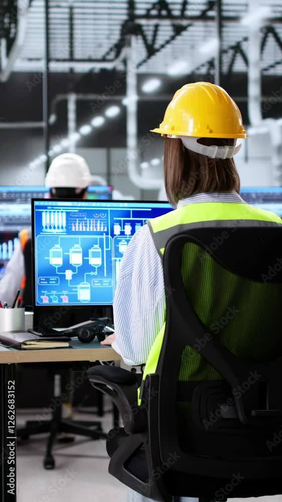 Poster Using Scada Automation Software On Desktop Computer