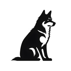 Fototapeta premium husky silhouette