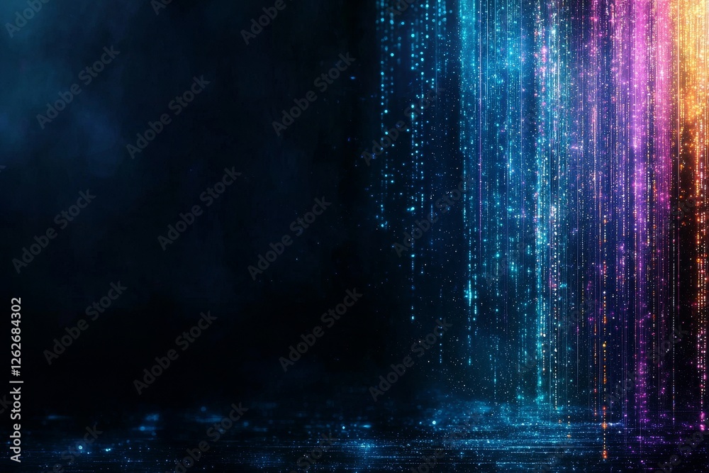 Poster background with vertical lights, created using generative ai
