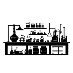 Fototapeta premium laboratory silhouette