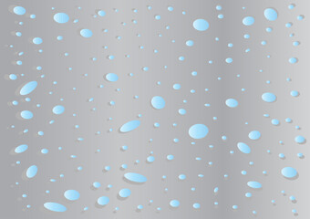 water drops on blue background