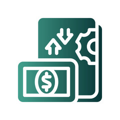 cash flow projection flat gradient icon