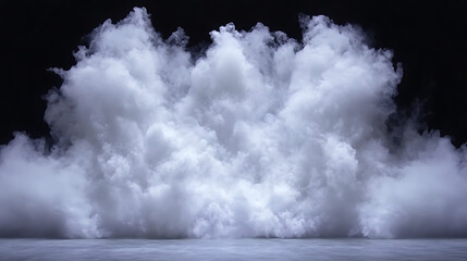 Fototapeta premium Ethereal Cloudscape Emerging on a Mysterious Plane a Dreamy Presentation Background with Smoke Effects