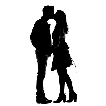 recommend clip art: couple kissing silhouette