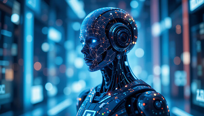 AI Technology, Robots serving technology 4k HD image