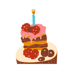  Colorful birthday cake for a joyful celebration