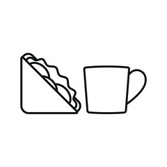 Tea and sandwich set food icon designed with a cozy flair, offering a delightful look for projects related to café menus, afternoon tea, or casual dining.