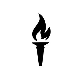 Torch Silhouette Vector 
