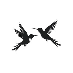 Naklejka premium hummingbirds silhouette