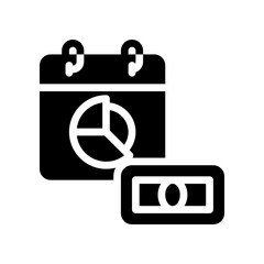monthly financial report glyph icon