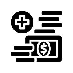 Fototapeta premium emergency fund glyph icon