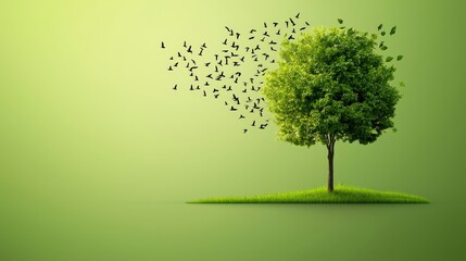 Obraz premium A graphic showing the benefits of tree coverage in reducing urban smog.