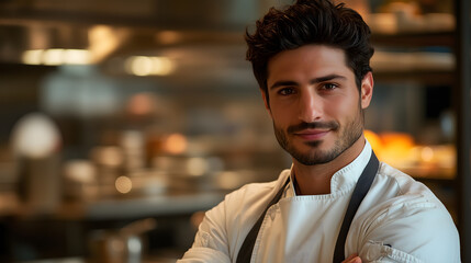 Fototapeta premium Professional Chef in Kitchen