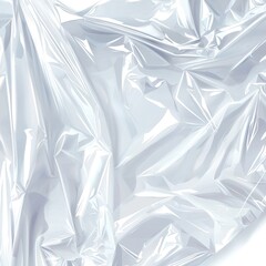 Plastic wrap texture overlay. Polyethylene covering for vinyl or CD case. Crinkled shrink plastic sleeve, album mockup design.