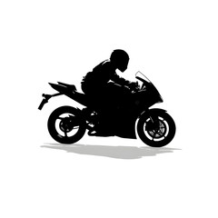 motorcyclist silhouette
