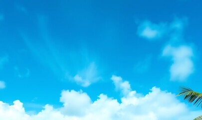 Misty emerald green clouds drifting over a turquoise and teal tropical sky, radiating a fresh, exotic, and peaceful island-inspired ambiance.