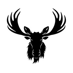 Obraz premium moose head silhouette