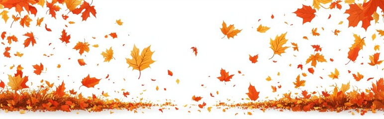 Obraz premium * Edge of autumn leaves.