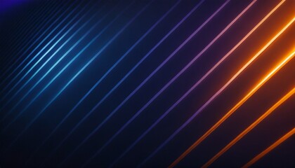 Dark blue abstract gradient background with ultraviolet neon glow, blurry light lines and waves