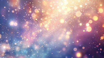 Obraz premium Colorful Bokeh Effect with Stars and Bright Light Background