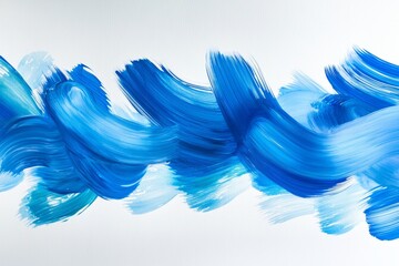 Fototapeta premium Watercolor depiction of a sky in blue hues, interspersed with clouds