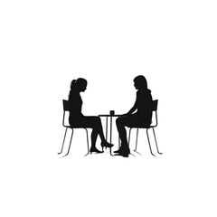 people sitting silhouette