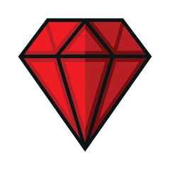  Diamond vector illustration icon.