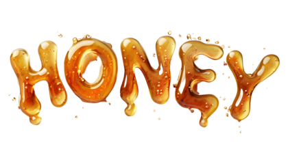 Honey Texture 3D Isolated on Transparent Background	
