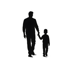 a father and son silhouette