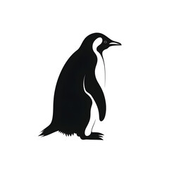 Naklejka premium a penguin silhouette
