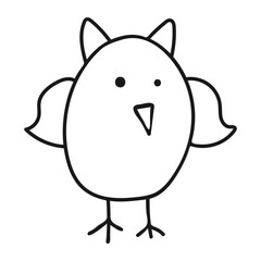 Children's doodles. A hand-drawn owl. Vector illustration