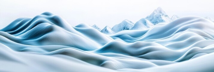 Obraz premium Snowdrifts dominate the winter backdrop