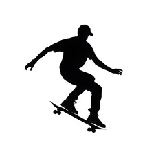 Fototapeta premium skateboarding silhouette