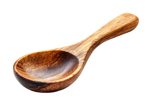 Crafted wooden spoon kitchen product home isolated on transparent background - Generative AI