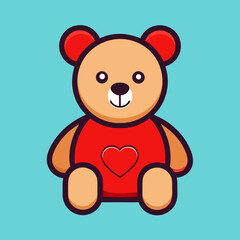 teddy bear with red heart