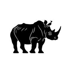 Obraz premium rhino silhouette