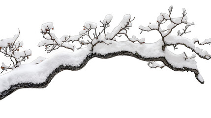 Obraz premium snow covers the branches of a bush PNG image, PNG file, Generative art.