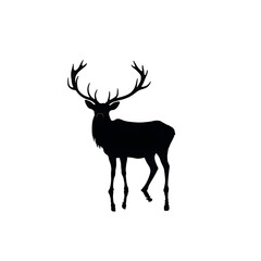 Naklejka premium reindeer silhouette