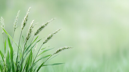 Waving grass in a serene meadow nature scene soft focus peaceful environment tranquil view