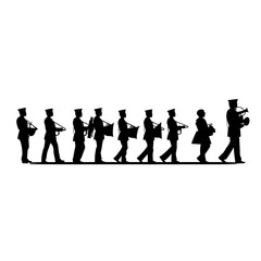 Obraz premium marching band silhouette