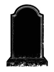 distressed headstone black illustration 