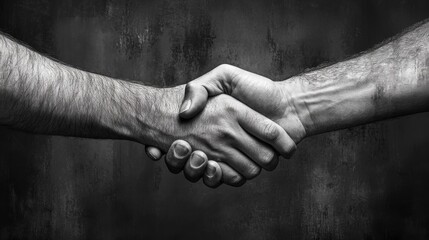A powerful handshake signifying agreement and collaboration