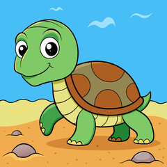 Turtle Vector Illustration. High-Quality Sea and Land Turtle Graphics for Designers.