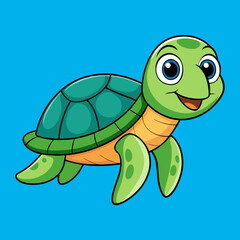 Turtle Vector Illustration: High-Quality Sea and Land Turtle Graphics for Designers