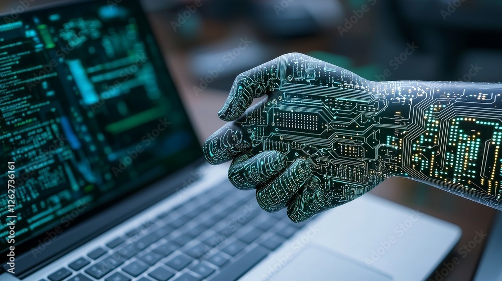 Poster human and digital connection: merging real and virtual through a handshake – online transactions and