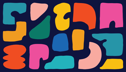 Set of colorful abstract shape vector