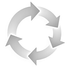 recycle symbol isolated on white