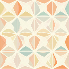 Fototapeta premium A contemporary Islamic pattern with modern minimalistic geometric lines in subtle pastel tones